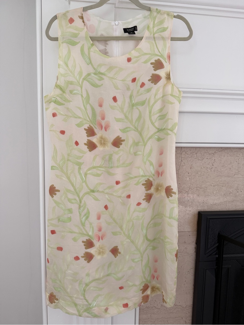 Vintage Silk Floral 90s Girlhoodcore Coquette Rosette Feminine Sheath Dress